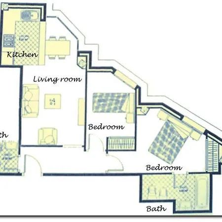 A 400m Plaza Nogalera 2 Dorm 4 Pax Apartament *